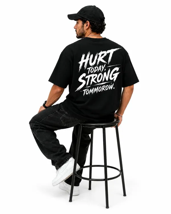 Hurt_Today_Strong_Tomorrow_Distressed_Typography_Oversized_Graphic_T_Shirt_Gym_Streetwear_Heavyweight_Tee