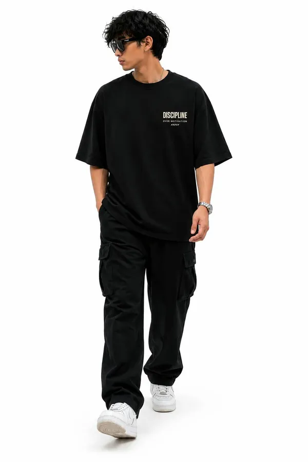 Discipline_Over_Motivation_Japanese_Kanji_Oversized_Graphic_T_Shirt_Urban_Techwear_Street_Tee