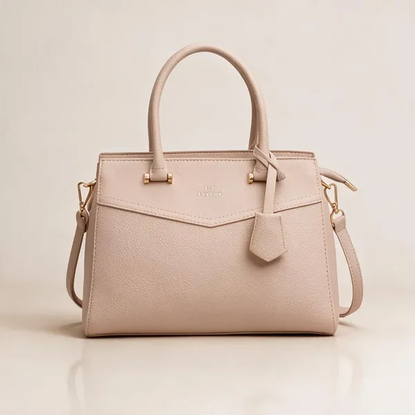 Beige_Premium_Pu_Leather_Tote_Handbag_For_Women