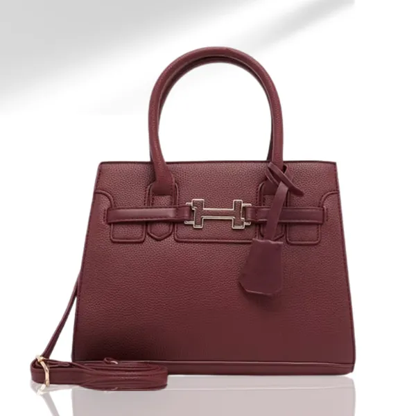 Red_Premium_Pu_Leather_Tote_Handbag_For_Women