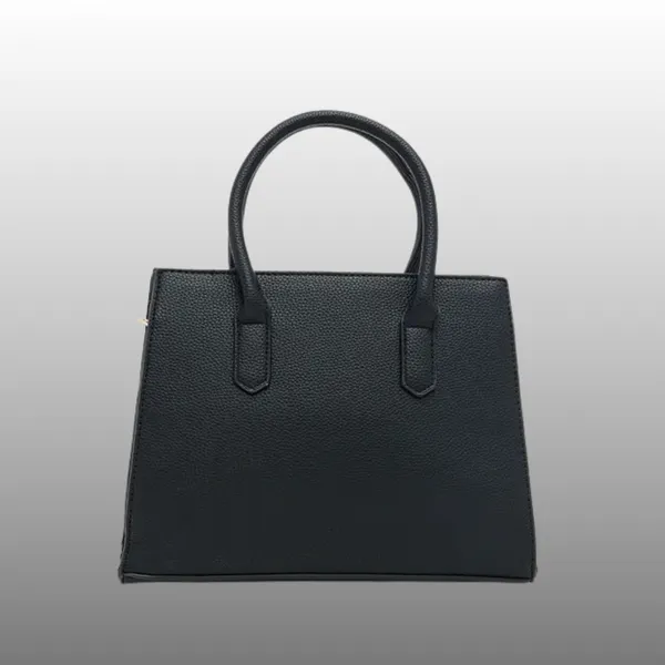 Black_Premium_Pu_Leather_Tote_Handbag_For_Women