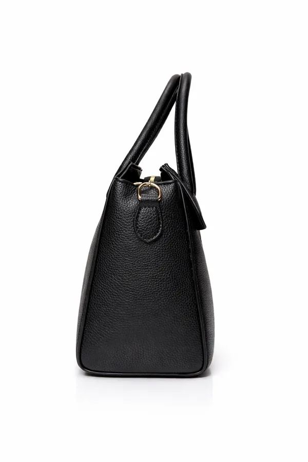 Black_Premium_Pu_Leather_Tote_Handbag_For_Women