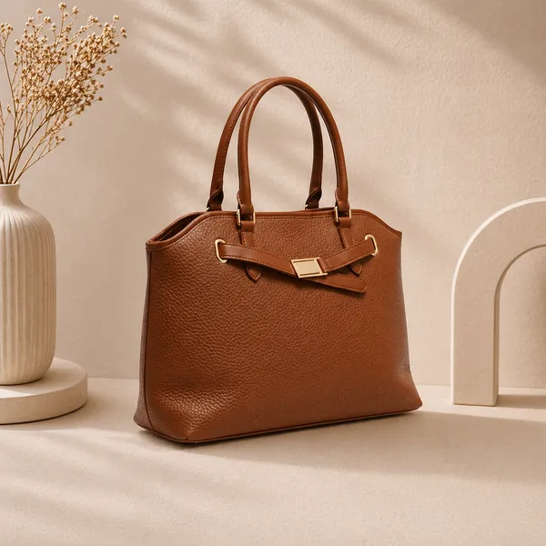 Coffee_Premium_Pu_Leather_Tote_Handbag_For_Women