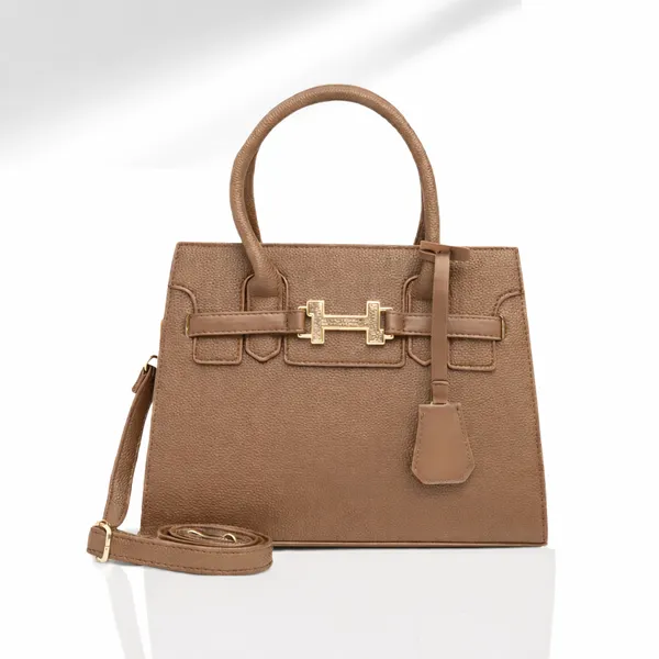 Coffee_Premium_Pu_Leather_Tote_Handbag_For_Women