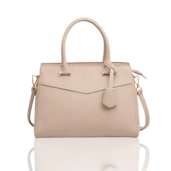 Beige_Premium_Pu_Leather_Tote_Handbag_For_Women