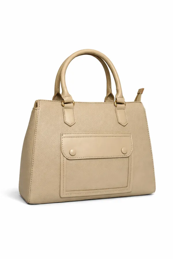 Beige_Premium_Faux_Leather_Tote_Handbag_For_Women