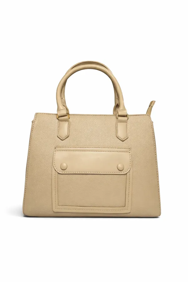 Beige_Premium_Faux_Leather_Tote_Handbag_For_Women