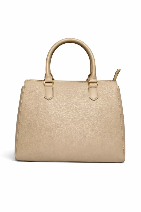 Beige_Premium_Faux_Leather_Tote_Handbag_For_Women