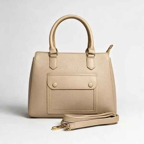 Beige_Premium_Faux_Leather_Tote_Handbag_For_Women