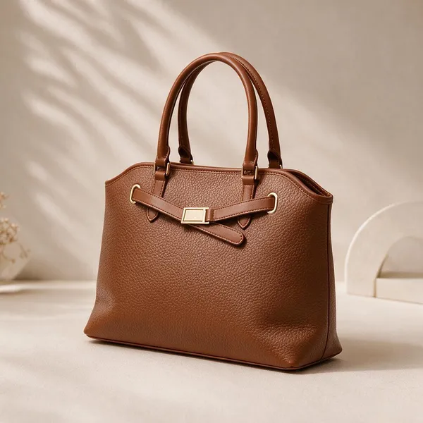Coffee_Premium_Pu_Leather_Tote_Handbag_For_Women