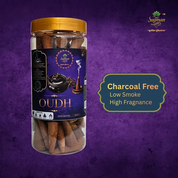 Oudh_Dhoop_Cone_Incense_With_Ceramic_Holder