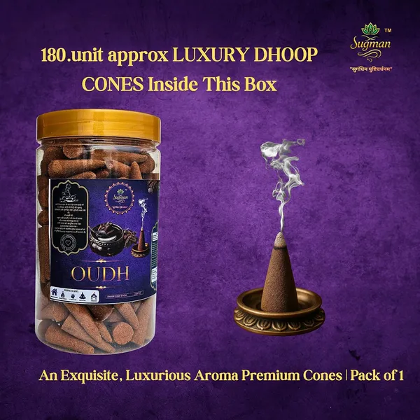 Oudh_Dhoop_Cone_Incense_With_Ceramic_Holder