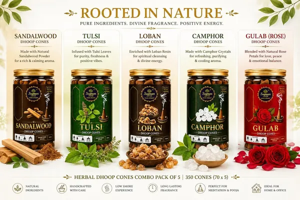 Sugman_5-In-1_Herbal_Dhoop_Cones_Loban_Sandalwood_Tulsi_Camphor_Rose