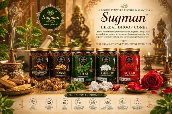 Sugman_5-In-1_Herbal_Dhoop_Cones_Loban_Sandalwood_Tulsi_Camphor_Rose