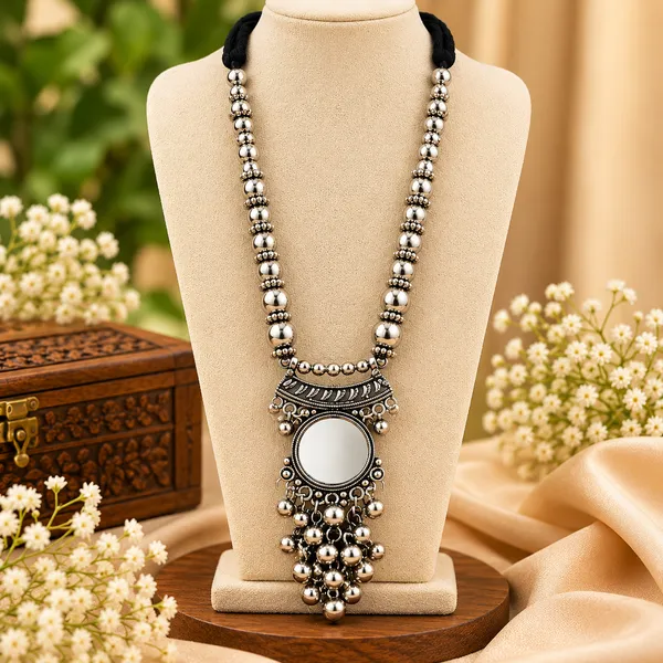 Silver_Oxidised_Statement_Necklace_for_Women