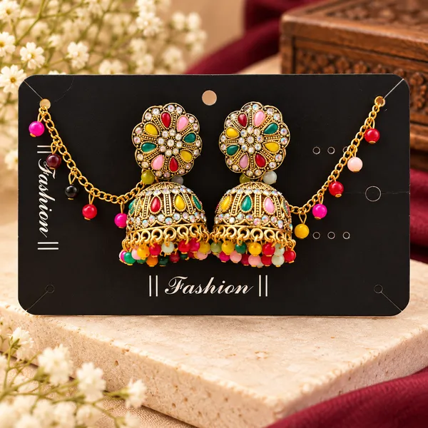 Multicolour_Traditional_Jhumka_Earrings_for_Women