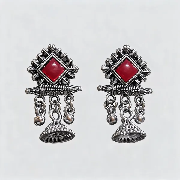 Silver_Oxidised_Metal_Jhumka_Earrings_For_Women
