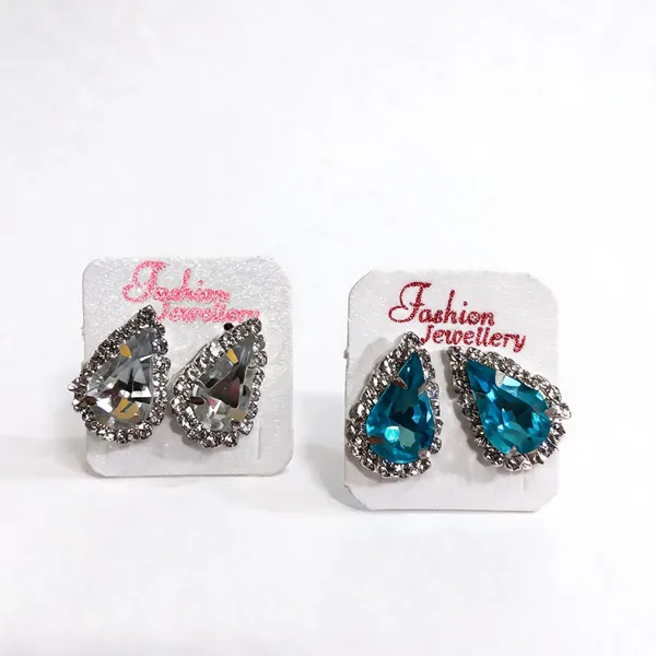 Blue_&_Silver_Crystal_Metal_Teardrop_Drop_Earrings_Set_For_Women