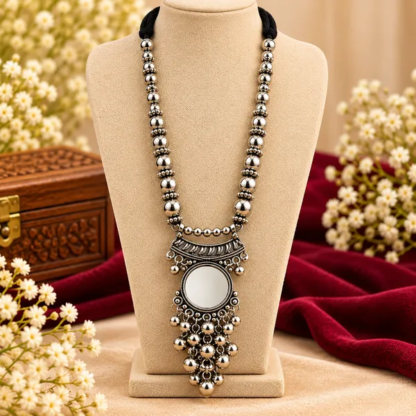 Silver_Oxidised_Statement_Necklace_for_Women
