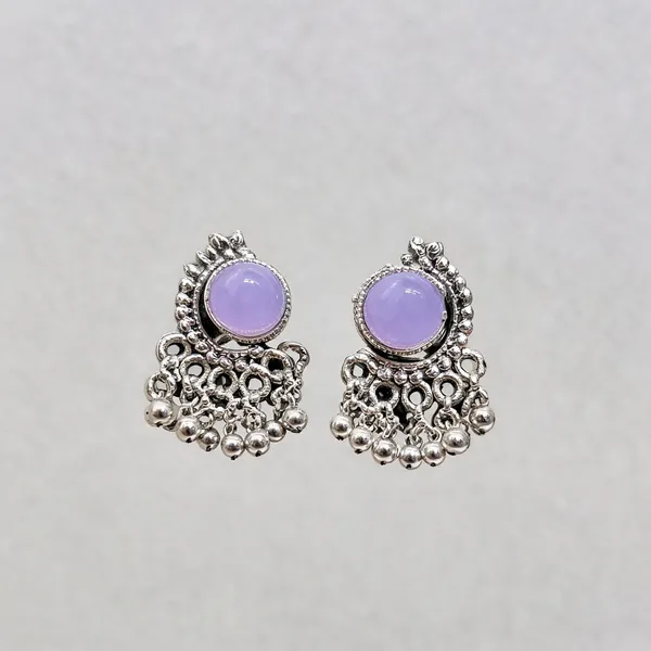 Silver_Purple_Metal_Stone_Jhumka_Earrings_For_Women