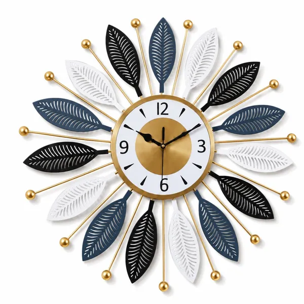 Metal_Leaf_Wall_Clock