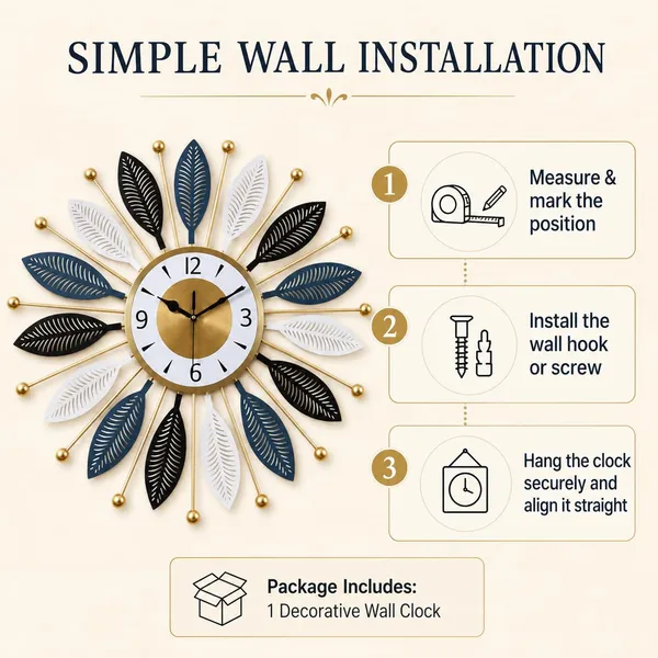 Metal_Leaf_Wall_Clock