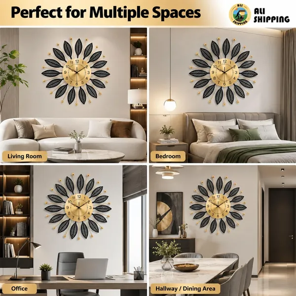 Metal_Leaf_Wall_Clock