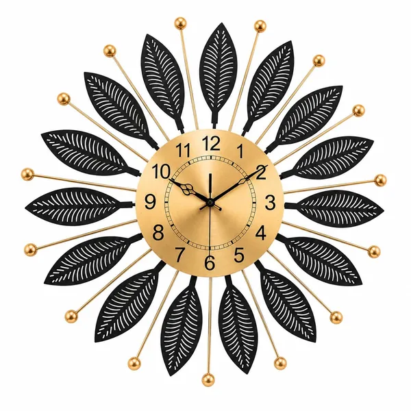 Metal_Leaf_Wall_Clock