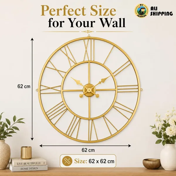Metal_Wall_Clock_With_Roman_Numerals