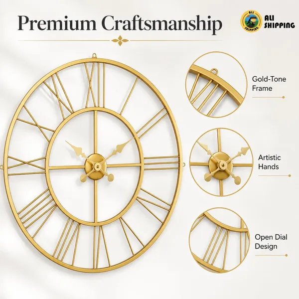 Metal_Wall_Clock_With_Roman_Numerals