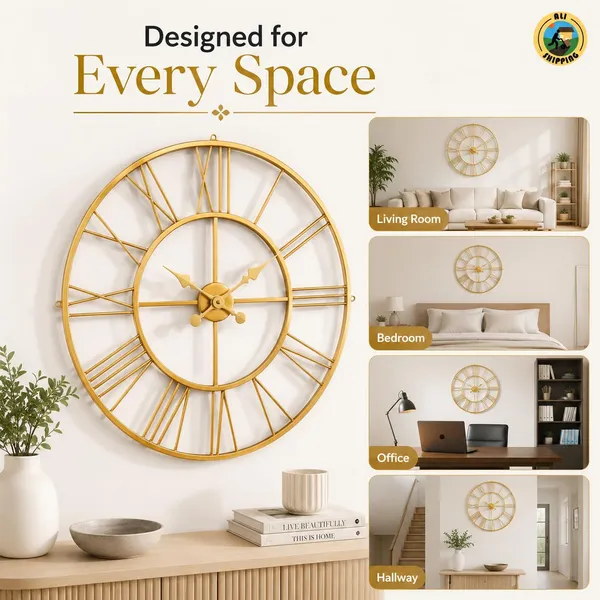 Metal_Wall_Clock_With_Roman_Numerals