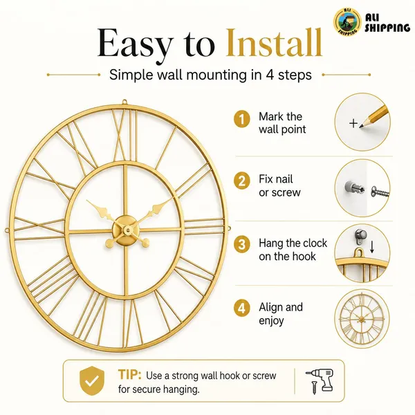 Metal_Wall_Clock_With_Roman_Numerals