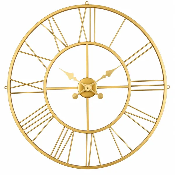 Metal_Wall_Clock_With_Roman_Numerals