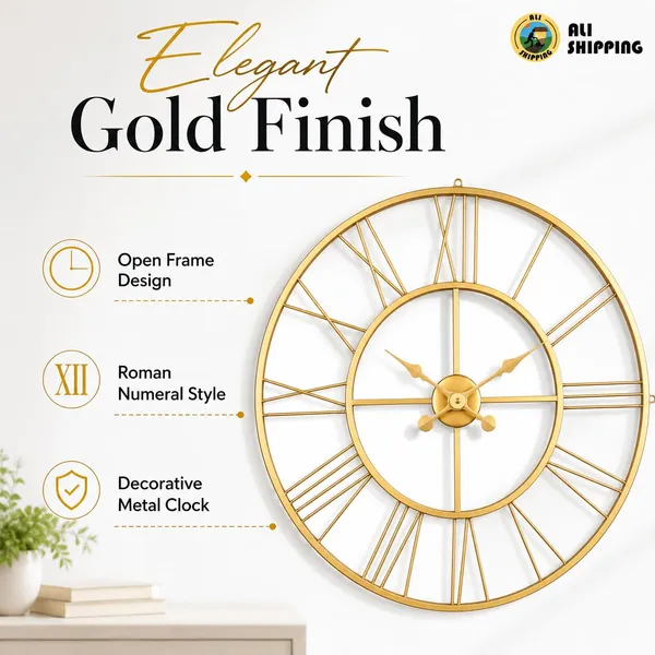 Metal_Wall_Clock_With_Roman_Numerals