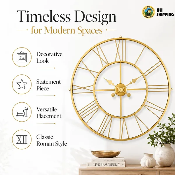 Metal_Wall_Clock_With_Roman_Numerals