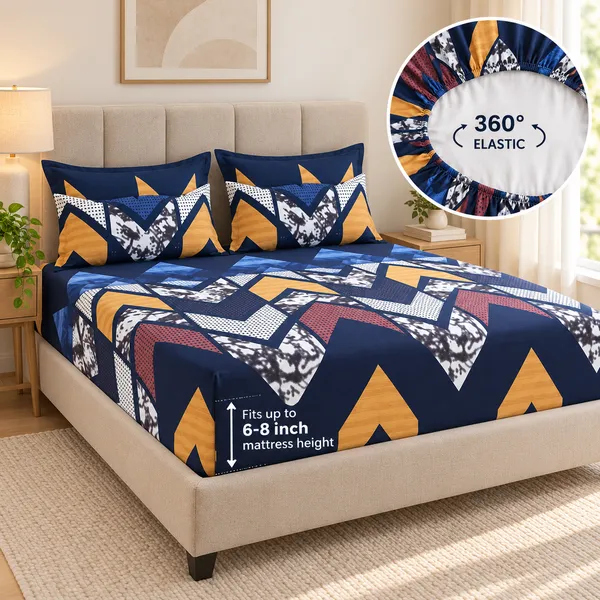 Modern_Geometric_Print_Fitted_Bedsheet