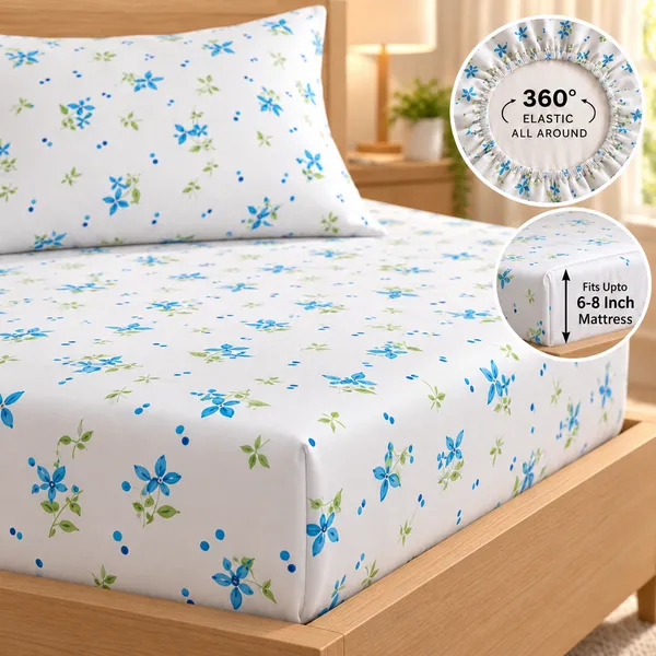 Bluebell_Mist_|_Fitted_Bedsheet_+_2_Pillow_Covers_|_360°_Elastic