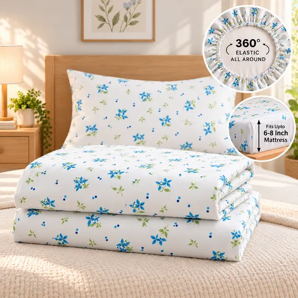 Bluebell_Mist_|_Fitted_Bedsheet_+_2_Pillow_Covers_|_360°_Elastic