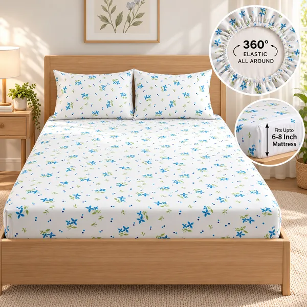 Bluebell_Mist_|_Fitted_Bedsheet_+_2_Pillow_Covers_|_360°_Elastic
