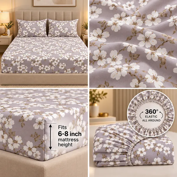 Floral_Print_Elastic_Fitted_Bedsheet