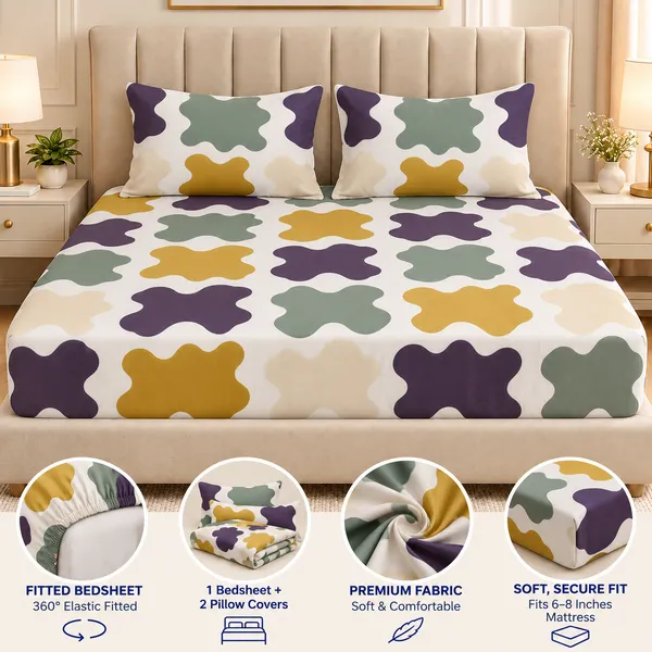 Pebble_Pop_|_1_Bedsheet_+_2_Pillow_Covers_|_360°_Elastic_Fitted