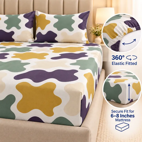 Pebble_Pop_|_1_Bedsheet_+_2_Pillow_Covers_|_360°_Elastic_Fitted