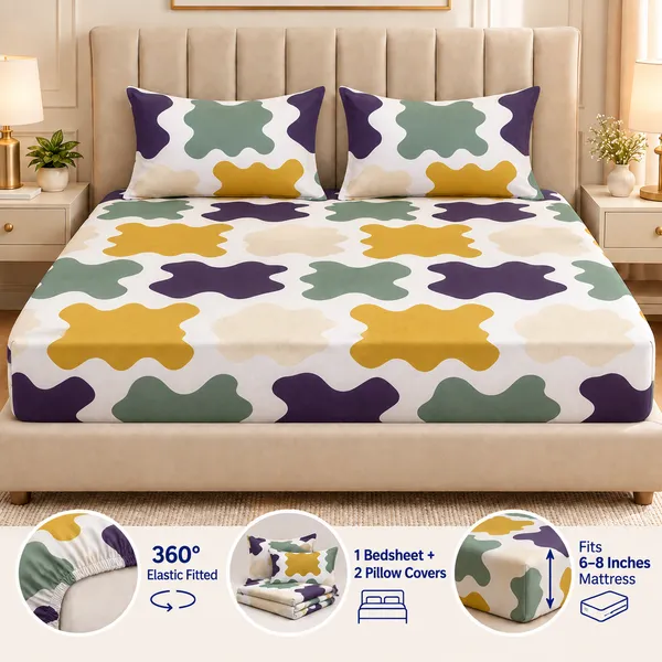 Pebble_Pop_|_1_Bedsheet_+_2_Pillow_Covers_|_360°_Elastic_Fitted