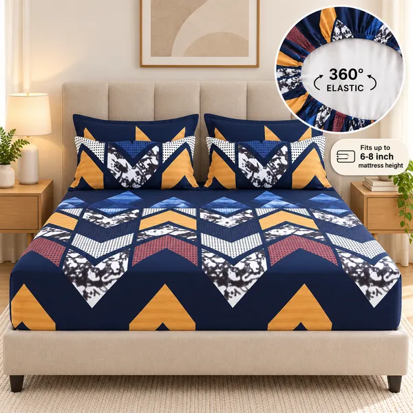 Modern_Geometric_Print_Fitted_Bedsheet
