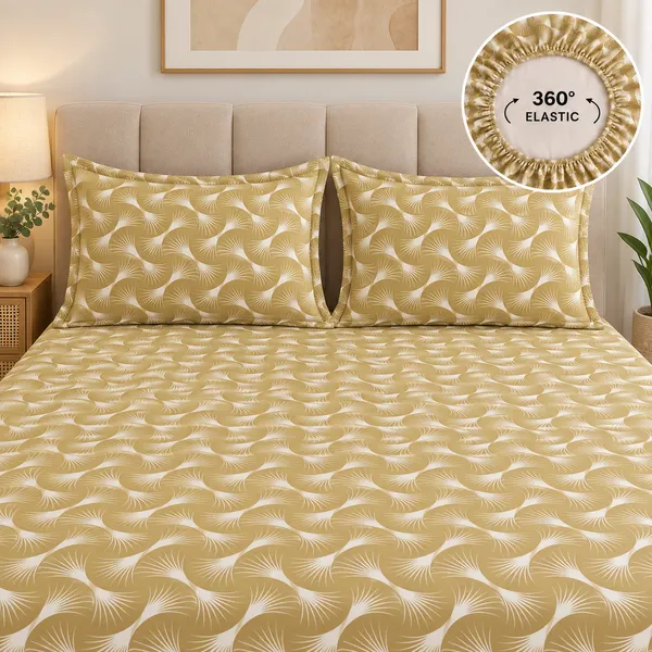 Printed_Elastic_Fitted_Bedsheet_Set_With_Pillow_Covers