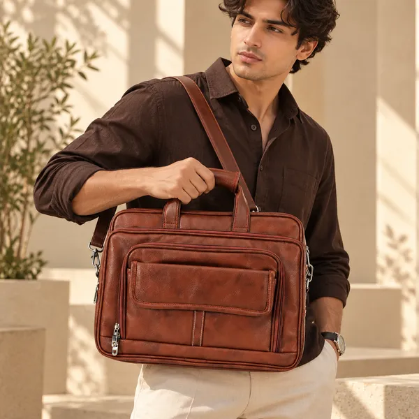 Camel_Denim_Professional_Laptop_Office_Bag_For_Women