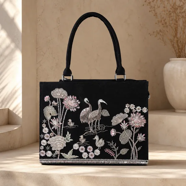 Crane_Haven_Embellished_Noir_Tote