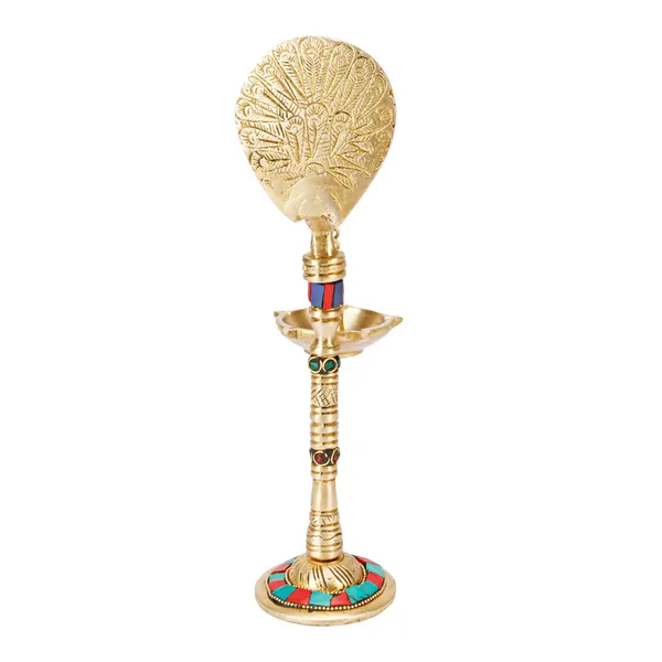 Brass_Peacock_Diya_Stand