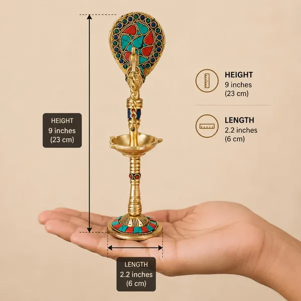 Brass_Peacock_Diya_Stand