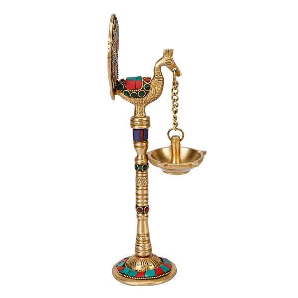 Brass_Peacock_Diya_Stand